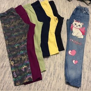 Bundle of 7 leggings for girls capri and full length. Size XL 14/16.